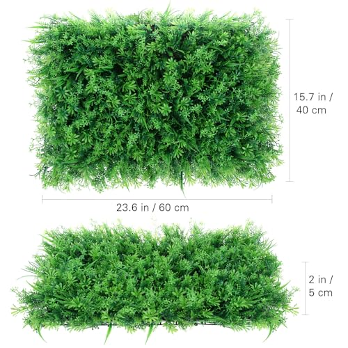 Artificial Aquarium Grass Mat, Aquarium Plants Plastic Grass Wall Fake Lawn Turf Plastic Green Plants Mat for Fish Tank Lawn Decor