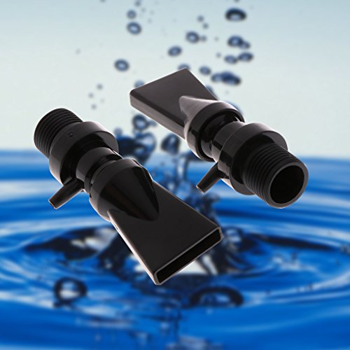 Outlet Nozzle, Aquarium Tanks Outlet Water Outflow Pipe Connector Filter Accessories Duckbill Nozzle Rotatable - Black