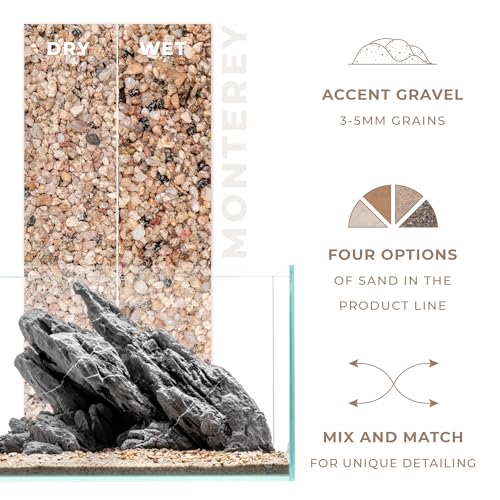 Ultum Nature Systems Controsand Monterey Aquarium Gravel (3L) - Small Pebbles for Fish Tank - Planted Aquarium Rocks - Fish Tank Substrate - Aquarium Pebbles - Versatile Fish Tank Stones - size: 3L