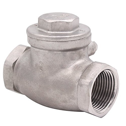 1 Inch Swing Check Valve - WOG 200 PSI Stainless Steel SS304 CF8M NPT - size: 1 Inch, style: Swing