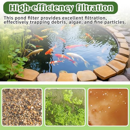 LemonRoad 12" x 79" x 2" Pond Filter Pad Roll, 20 Ppi Coarse Filter Media for Koi Ponds and Water Gardens, Cut to Fit Reusable Pond Filtration Foam for, Waterfalls, Skimmers - size: 12" X 79" X 2"