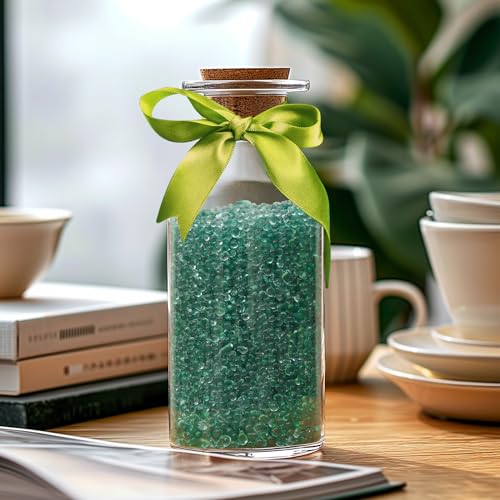 T4U Fish Tank Gravel 2 LB, Tumbled Small Rocks for Aquarium, Glass Beads for Vases, Succulent Rocks for Plants, Aquarium Gravel Decorative Pebbles for Terrarium Crafts Vase Filler, Green - color: Green, size: 2 LB