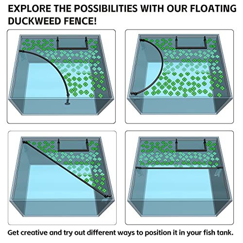 HOZOE Aquarium Floating Plant Corral, Intercepting Floating Plants from Filters and Heaters, Adjustable Height with Water Level, Can Be Used to Framed and Frameless Aquariums. (Combo Pack).