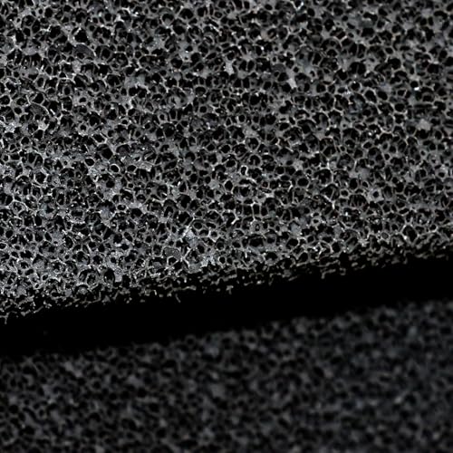 Cut to Fit Activated Carbon Media Pad, Pre Filter Carbon Sponge for Aquarium, Fish Tank, Pond, Reef Canister (9.8 x 9.8 x 0.4 inch 3pcs)