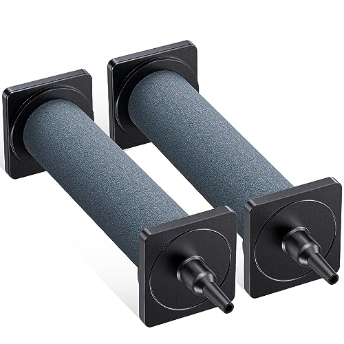 Pawfly Aquarium Air Stone for Air Pump 5 Inch Fish Tank Air Stone Bubbler Cylindrical Bubble Release Tool Oxygen Diffuser for Fish Tanks Buckets Small Ponds and DWC Systems, 2 Pack