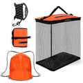 Cedilis Large Floating Fishing Basket for Live Caught Fish, Foldable Floating Fish Net Cage, Collapsible Nylon Mesh Fishing Bag Bait Pen, Portable,10 Gallons, Easy to Clean