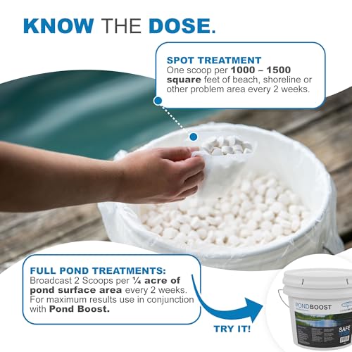 Muck Assault Sludge Remover Pellets - Natural Muck Digester with Beneficial Bacteria Enzymes to Clear Murky Water and Remove Pond Odor - Safe for Aquatic Life & Recreation (25 lbs.)