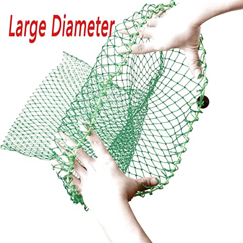 Fishnet Bag Foldable Fishnet Bag Diving Bag 35 Inch Long Fishing Net - size: 35.5inch