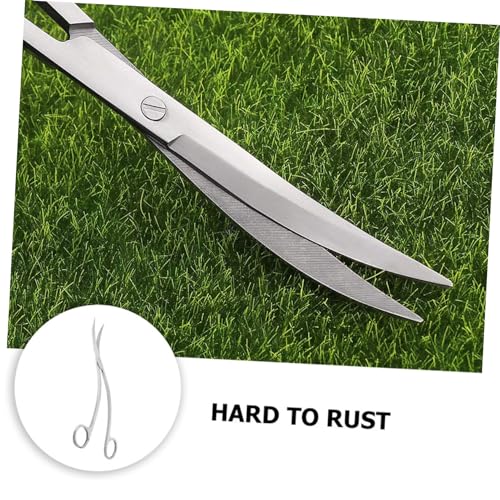 HANABASS Wave Stainless Steel Aquarium Scissor Rustproof Trimming Tool for Freshwater Plant Care Ergonomic Design for Comfortable Use for Aquascaping Low-Angle Trimming