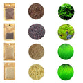 4 Pack Aquarium Plant S.e.e.ds, no Artificial Plastic Plant, Fish Tank Live Grass for All substrates (0.36ozTiny+0.36oz Long+0.35ozHeart-Shaped 0.35oz Big Dual) LZBS1
