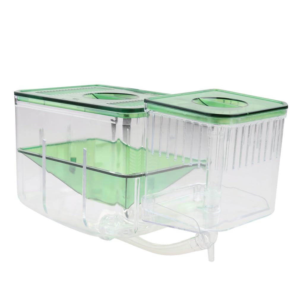 Self-Guided Fish Breeding Tank Isolation Box for Aquarium Hatching Box to Protect Fry and Eggs from Aggressive Fish for Aquatic Breeding and Nursery Use