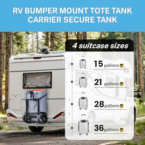 New RV Bumper Mount Tote Tank Carrier Secure Tank in Place