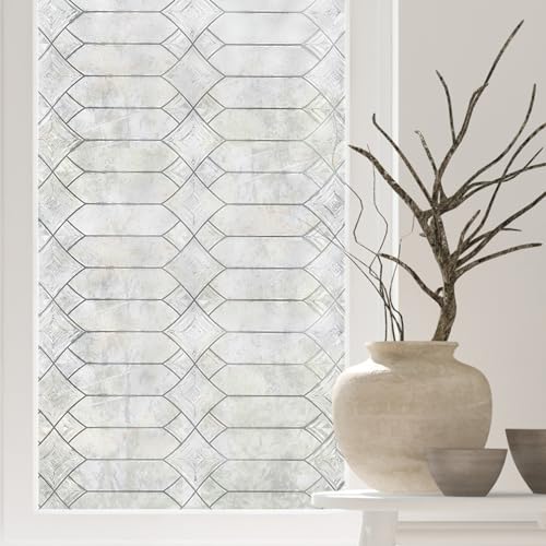 Gatehouse Large Window Privacy Film by Artscape - Textured Leaded Glass Design, Static Cling, Two-Way Privacy, UV Protection, Leaves No Residue, Made in USA - 36 x 72 Inch - color: Gatehouse Large