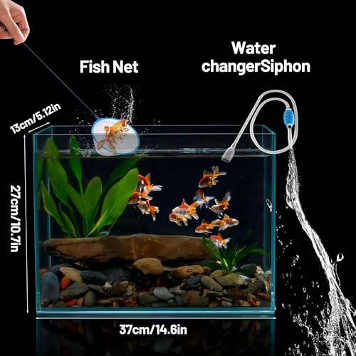 Ultra Clear Glass Fish Tank 3.5 Gallon, 5mm Thickened Rimless Aquarium Tank Low Iron, Nano Aquarium for Betta Gold Fish Shrimp，14.5”L x 5.1”W x 10.6”H - color: 3.5 Gallons, size: Nano