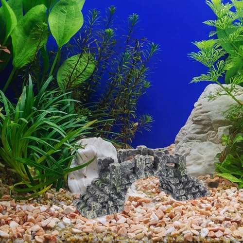 Beaupretty Mini Resin Arch Bridge Aquarium Decoration for Fish Tank Landscape, Tiny DIY Resin Bridge Model for Micro Scene and Turtle Basking Platform