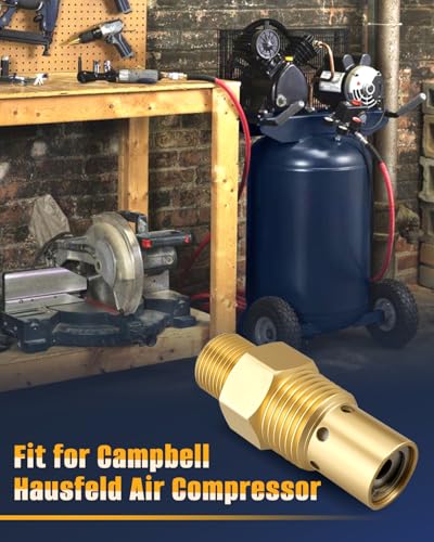 CV221513AV Air Compressor Check Valve (One-way) Fit for Campbell Hausfeld 1/2" Male NPT Tank X 3/8" Compression Tube 1/8" NPT Unloader Port