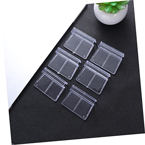 Happyyami 20pcs Aquarium Supports Fish Tank Cover Bracket for Home Aquarium Park 6mm Thick Plastic Material Safe and Practical Bracket Set