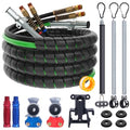 CheeMuii 15 FT Semi Truck Air Line Kit with Gladhands, Air Line Holder, Springs & 7 Way Trailer Cord - size: 15FT-Black