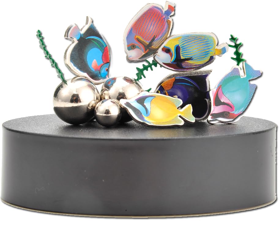 PowerTRC Desktop Sculpture Aquarium Fish Desktop Fidget Toy Stress Relief Desk Toys for Anxiety Office Desk Decorations Accessories Gift