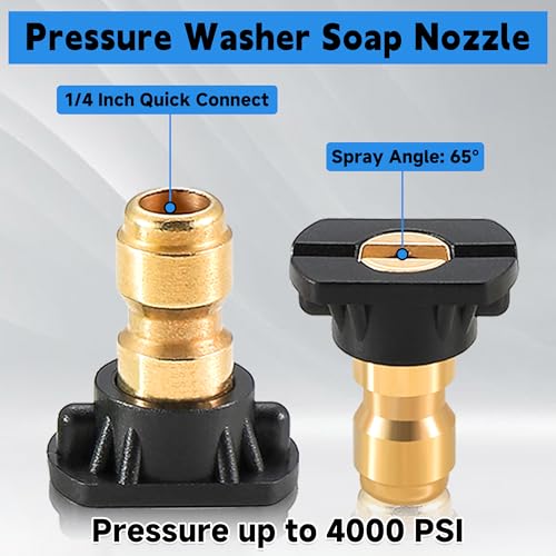 Tool Daily Chemical Injector for Pressure Washer, Adjustable Chemical Injector Bottle with Straw, 3 Curved Rods, Black Soap Nozzle, 1/4” Quick Connect, 3600 PSI - style: Injector with 3 Rods