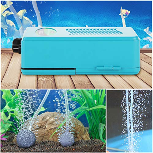 Portable Aquarium Air Pump 2 D Batteries Operated Backup Fish Tank Air Bubbler Power Outage Aerator Emergency Oxygen Diffuser Fish Savior