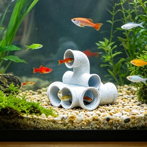 Small Shrimp Cave - Porous Aquarium Decor,Small Aquarium Decoration,for Hobbyists Beginners Aquarists Anglers Home Office Stores Shops Restaurant Hotel