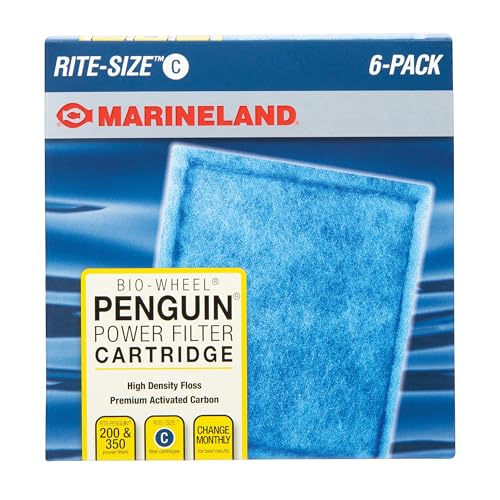 Marineland Penguin Bio-Wheel Replacement Filter Cartridges, Rite-Size C, 6 Count
