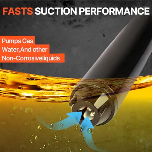 Portable Battery Powered Pump, Fuel Transfer Pump Battery Powered with 3 Adapters, Electric Siphon Pump for Gas, Fuel, Diesel, Water Transfer, Multi-Use Siphon Fuel Transfer Pump