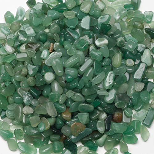 Cherry Tree Collection 1/2 Pound Polished Tumbled Gemstone Chips, Pebbles, Crystal Chips Bulk for Jewelry Making, Healing, Plants, Succulents, Aquariums, Decoration, Chakra (Green Aventurine) - color: Green Aventurine
