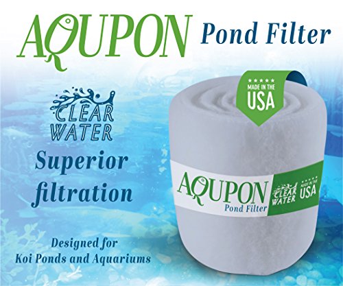Koi Pond Filter Media Pad - Cut to Fit Roll (Dye-Free/Blue Bonded) - 1.25 Inch Thickness (6 ft, Dye-Free) - color: Dye-Free, size: 6 ft