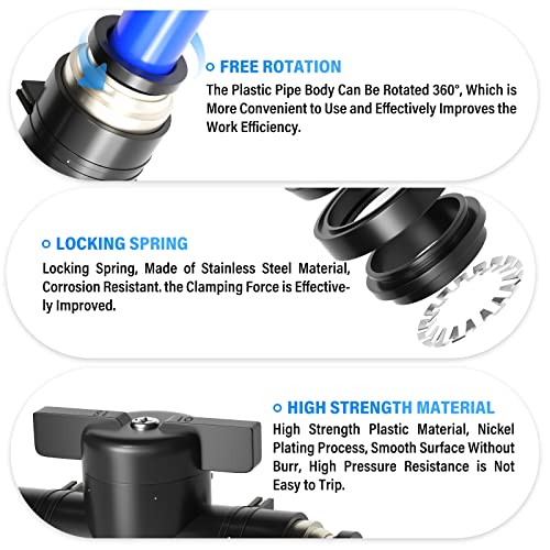 TAILONZ PNEUMATIC BVU-3/8 OD Ball Valve Air Flow Control Valve Push to Connect Fitting (Pack of 1） - size: 3/8"OD/1PCS