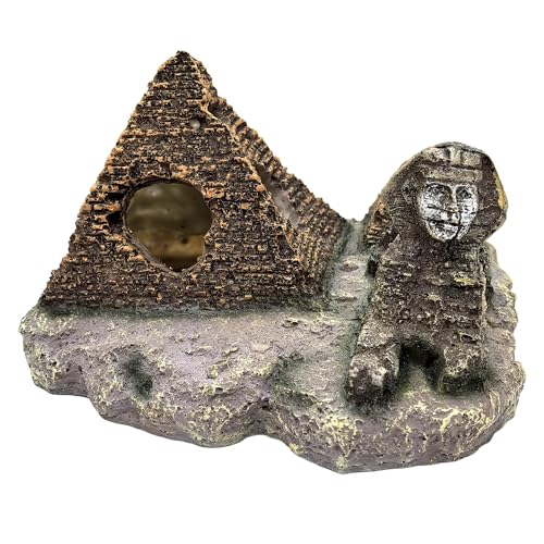 M2cbridge Aquarium Decor Castle Shipwreck Ornament Underwater Landscape(Egyptian Pyramid) - color: Egyptian Pyramid