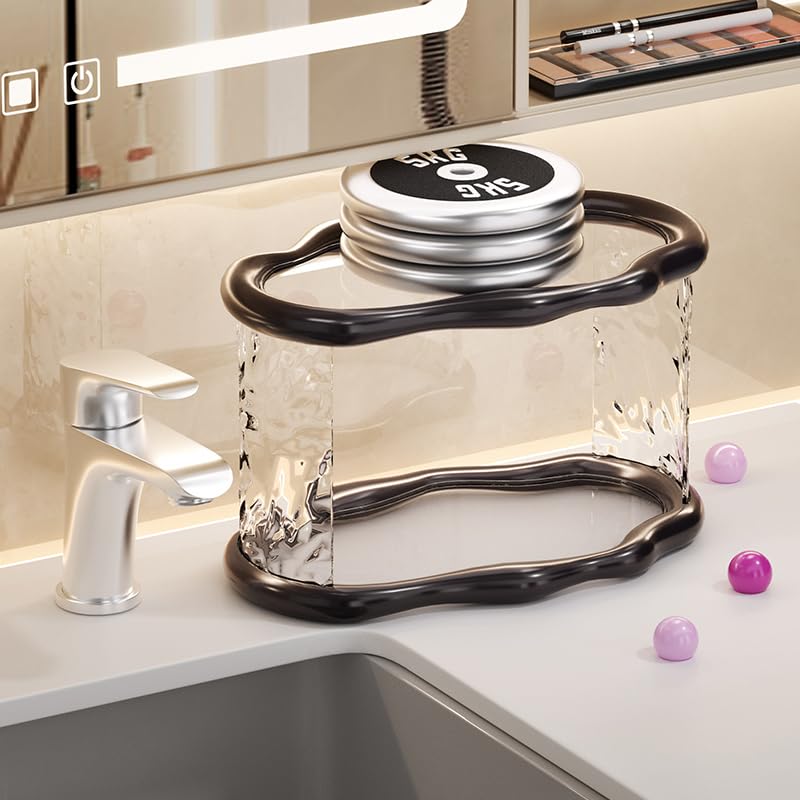 Bathroom Countertop Organizer, 2 Tier Bathroom Organizer and Storage, Acrylic Vanity Organizer Standing Holder Shelf, Perfume Makeup Skincare Cosmetic Desk Organizer for Bedroom Dressing Table, Black - color: Black 1 - Acrylic