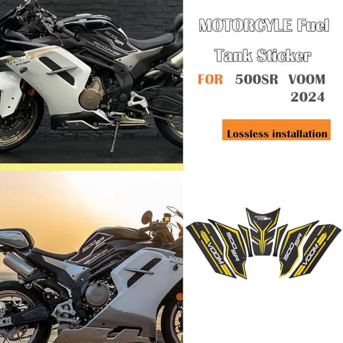 for 500SR VOOM 2024 500SR-VOOM Motorcycle Accessories Fuel Tank Protection Stickers Gas Tank Pad Anti Slip Decoration Decals Kits (Gray) - color: 500sr Voom Gray