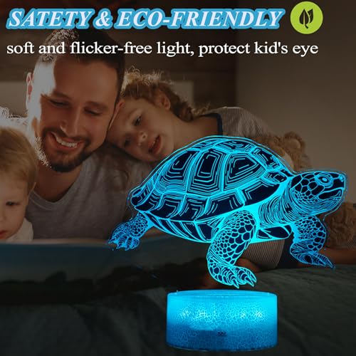 Tortoise Gifts for Men, Turtle Night Light with Remote Control, 16 Colors Changing, Timer, RGB Flashing Mode and Dimmable, Tortoise Gifts Stuff for Men Christmas Decor - color: Tortoise