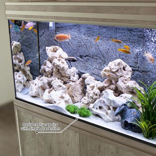 Pangda 2 Pcs 24 x 24 Inch Aquarium Fish Self Leveling Mat for Under Tank 5mm Thick Foam Compressible Neoprene Mat with Adhesive Backing Shockproof Waterproof Easy to Cut Stability, Black - color: Compressible Neoprene Foam, size: 24 x 24 Inch