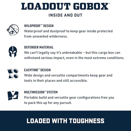 YETI LoadOut GoBox Collection, Divided Waterproof Cargo Case, Dry Box, Camera Case, Fishing Tackle Box - color: Black, size: GoBox 15