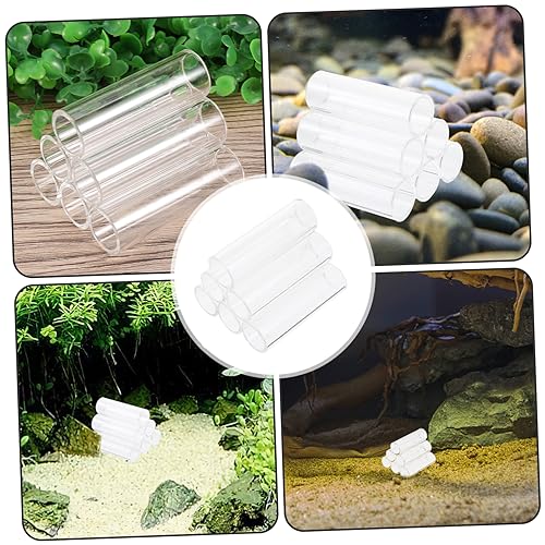 6-Tube Aquarium Acrylic Crystal Shelter House for Small Shrimp Small Fish-Shrimp Habitat, Breeding Tube Hiding Cave Hideaway, Encourage spawning