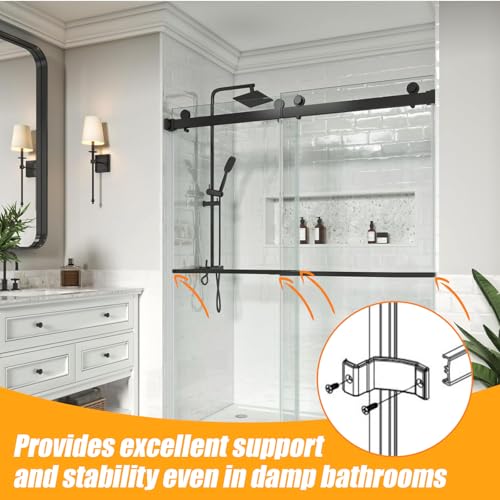 Shower Door Towel Bar Brackets for Bypass, Replacement Nylon Towel Bar Bracket Parts 2 Pcs