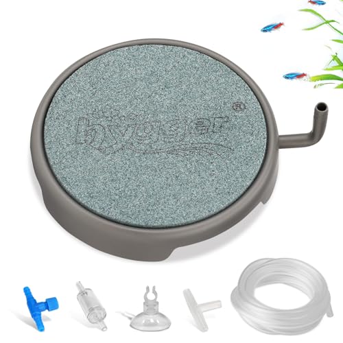 hygger Aquarium Air Stone Fish Tank Bubbler Quiet Ultra High Dissolved Oxygen Stone Kit Nano Fish Tank Air Stone Bubble Stainless Steel Air Stone for Aquarium Fish Tank and Hydroponics-3.0inch - size: 3.0inch