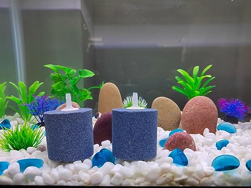 AQUANEAT Aquarium Air Stones 2x2 inch 2 Pack, Aerator Bubble Diffuser, Air Pump Accessories for Hydroponic, Pond, Aquarium Fish Tank - size: 2 inch 2 pcs