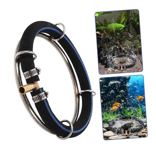 Stainless Steel Fish Tank Bubbler Round Air Bubble Diffuser Rings Pond Diffuser for Aquatic Oxygenation