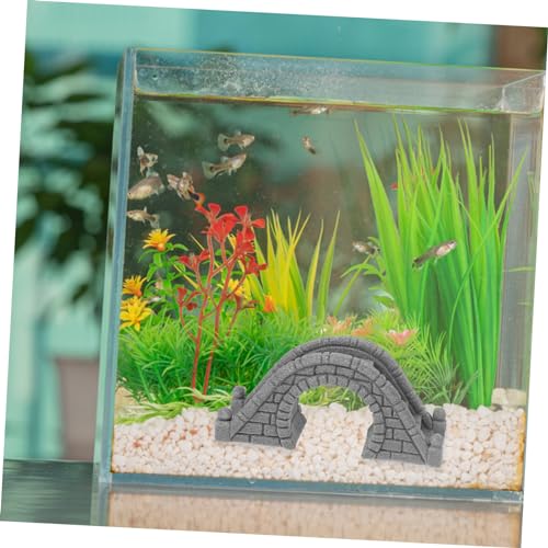 DECHOUS 2pcs Micro Landscape Stone Bridge Fish Tank Decor Fish Tank Ornaments Retro Decor Dollhouse Bridge Mini Garden Figurines Aquarium Model Miniature Figurine Stone