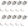 NA 10 PCS Carp Fishing Bait Trap Cage Stainless Steel Fishing Trap Lure Cage Basket Feeder Holder Fishing Gear Tackle Accessories Trap Dia: 3.5CM/4.0CM/4.6CM Available