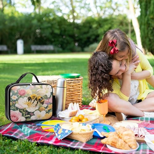 Goldfish Swimming in The Fish Tank Lunch Bag for Women Men,Reusable Portable Lunch Box, Soft Cooler Lunchbox for Work Picnic