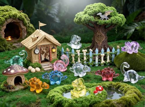 35PCS Mini Resin Dinosaur Figures Tiny Animals Figures Bulk to Hide Small Plastic Miniature Dinosaur for Easter Egg Micro Garden Landscape Aquarium Desk Decor Vase Filler Gifts Party Favors - size: Dinosaur (35PCS)