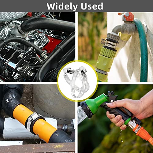 Hose Clamps, DIY 13 FT Metal Strap + 8 Fasteners, Hose Clamps Stainless Steel, Large Adjustable Hose Clamp Pipe Clamp for Pipe Automotive Mechanical Applications - size: 13 FT Metal Strap + 8 Fasteners