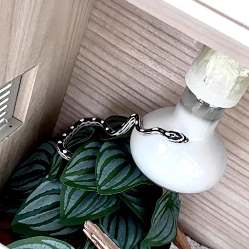 Reptile Plants for Terrarium Decor,Amphibian Habitat Decor,Artificial Plants for Gecko Chameleon Snake Tortoise Tank Accessories with Base (Green Watermelon peperomia) - color: Green Watermelon Peperomia