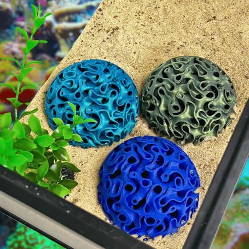 REEFSHAPE Aquarium Coral Reef Dome - Aquarium Reef Replica for Fish Shelter & Egg Laying - Aquarium Safe Dome Structure for Fish Shrimp & Aquatic Pets (Aurora Green)