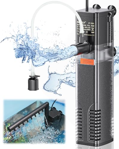 Pawfly Internal Aquarium Filter with 160 GPH Water Pump Quiet Submersible Bio Sponge Foam Filter for 30 to 60 Gallon Fish Tanks Multifunctional Filter for Filtration Circulation and Oxygenation - size: 30-60 Gal